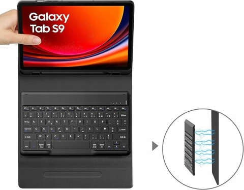 Etui z Klawiaturą Bluetooth do Tabletu 11'' Samsung Galaxy Tab S9 QWERTY ES