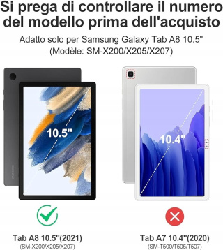 Etui z klapką JADEMALL do samsung tab a8 czarny