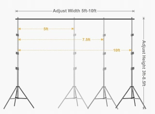 Stojak na Tło Fotograficzne 2,6 x 3 m Regulowane z Torbą Transportową