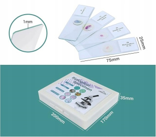 Szkiełka Mikroskopowe z Przykładami Biologicznymi do Laboratorium 100 szt.
