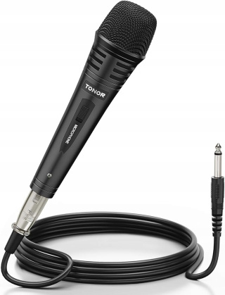 Dynamiczny Mikrofon TONOR K1 z Kablem XLR 5m i Jack 6,35mm Wokalowy