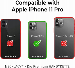 Etui Case iPhone 11 Pro Przezroczysty z Sznurkiem Plecki Pokrowiec Smycz