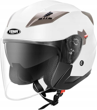 Kask Motocyklowy YEMA Helmet YM-627-5 z szybą Quad Crash Biały rozmiar L