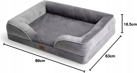 Legowisko Ortopedyczne dla Psa 89x63x18 cm Ergonomiczna Sofa z Pianką