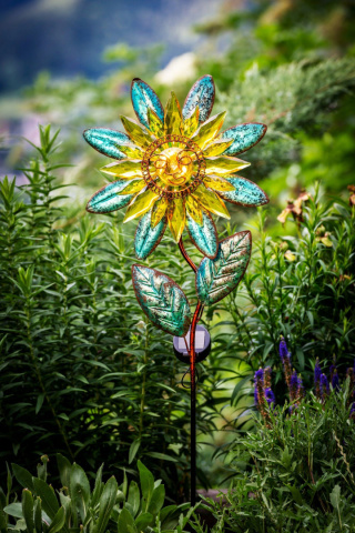 Lampa SUNFLOWER EGLO SOLAR beautiful steel LED