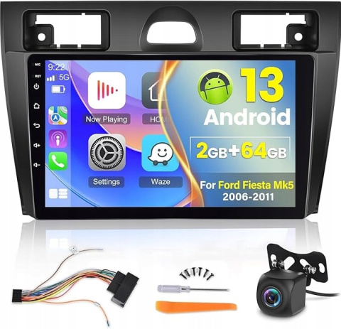 Radio samochodowe Android Car Ekran dotykowy 9'' Ford Fiesta 2006-2011