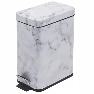 Kosz na śmieci Home Basics Faux Marble 5L Stylowy Marmurkowy Design