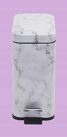 Kosz na śmieci Home Basics Faux Marble 5L Stylowy Marmurkowy Design