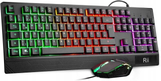 Klawiatura i Mysz Gamingowa Rii RK400 - Podświetlenie RGB QWERTZ (DE)