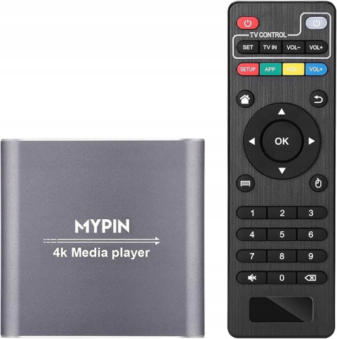 MYPIN Odtwarzacz multimedialny 4K - Mini HD Media Player