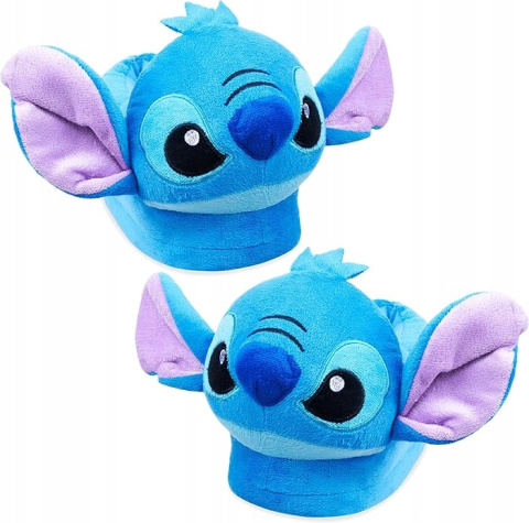 Niebieskie Kapcie Disney Stitch Pluszowe Ciepłe Antypoślizgowe - 40/41