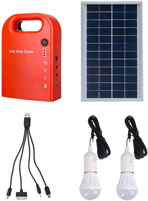 Panele słoneczne Przenośny Zestaw fotowoltaiczny Solarny + kabel USB 4w1