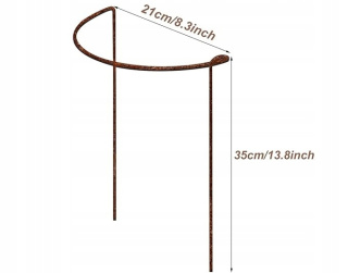 Półokrągłe Podpory do roślin 35x21cm Wsporniki do kwiatów - Zestaw 8szt.