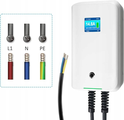 Stacja ładowania 3.6KW Ładowarka EV Jednofazowa Morec 16A Typ 2 Wallbox