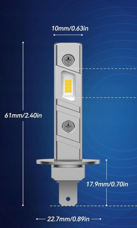 Żarówki H1 LED do Reflektorów Samochodowych 60W 16000LM 6000K