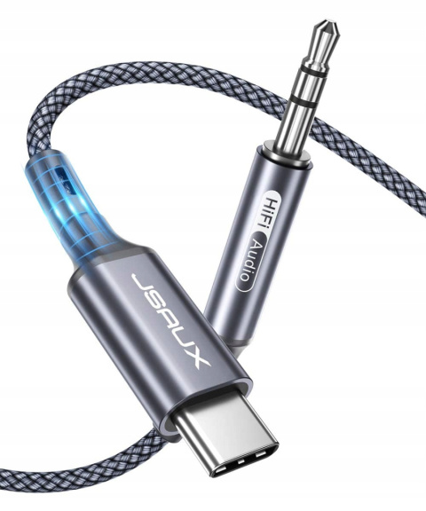 Kabel USB C na AUX 1m Jack 3,5mm Audio AUX Szybkie ładowanie