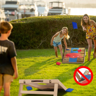 Zestaw Cornhole z 8 workami Składany do gry na świeżym powietrzu