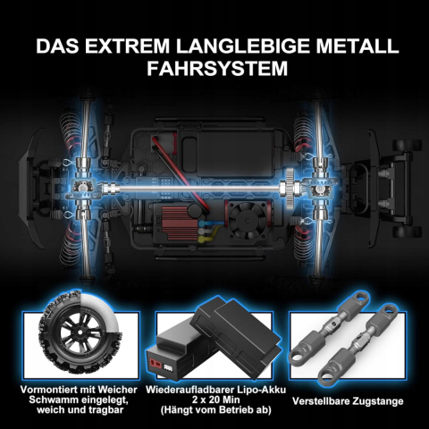 Bezszczotkowy Samochód Zdalnie Sterowany HYPER GO H16BM 1/16 RTR