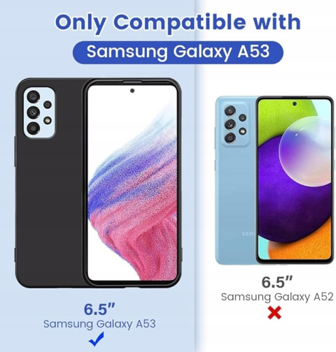 Etui Case do Samsung Galaxy A53 5G Ochronne Plecki Obudowa Pokrowiec Czarny