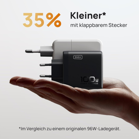 Kompaktowa ładowarka 3-portowa 100W USB C INIU Kompaktowa ładowarka 3-portowa 100W USB C INIU