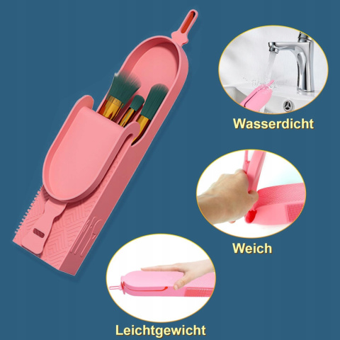 Etui Silikonowe na pędzle do makijażu Organizer Wodoodporny na Kosmetyki