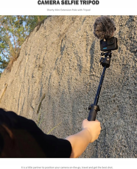 Kijek do selfie dla kamery mini-trójnóg z teleskopową rączką o długości 23