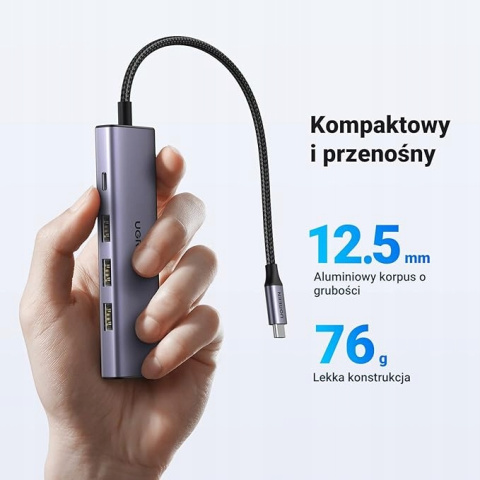 WIELOFUNKCYJNY HUB 5W1 USB-C HDMI USB-A 100W UGREEN