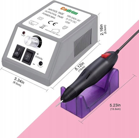 Elektryczna Frezarka do Paznokci Pilnik z Metalową Obudową + 6 frezów Elektryczna Frezarka do Paznokci Pilnik z Metalową Obudową + 6 frezów