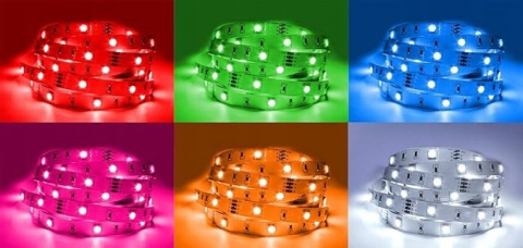 Kolorowa Taśma LED 2x5m Muzyczna RGB 300 diod Świetlny Łańcuch + Pilot