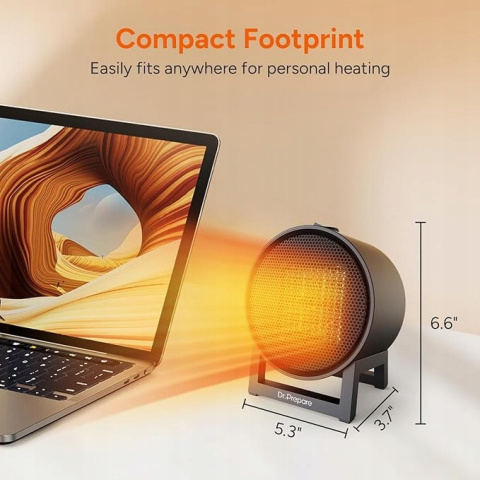 Dr.Prepare Termowentylator, mini ogrzewanie z 2 trybami ogrzewania