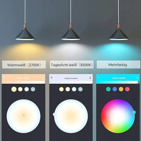 Żarówki Alexa E14, inteligentne lampy LED C37 5W 500LM