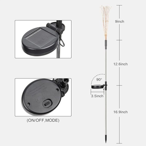 SOLARNE LAMPY OGRODOWE 2szt po 120LED