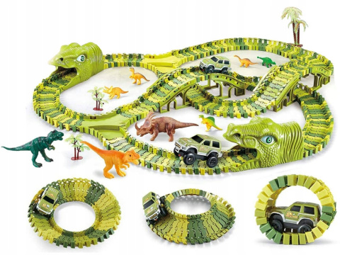 Tor Wyścigowy Dinozaur Dino Park 271el. XXL 360cm 2024