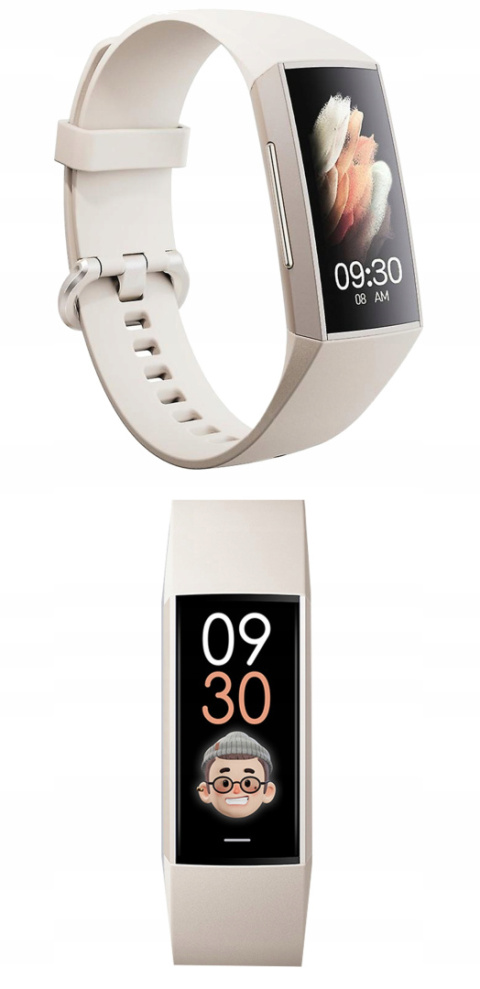 Smartwatch Active Band C80 MĘSKI POŁĄCZENIA DLA KOBIETY SMART beżowy
