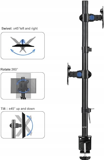 Suptec uchwyt nablatowy na 2 monitory Suptec uchwyt nablatowy na 2 monitory
