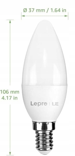 2x Inteligentna Żarówka SMART LED Lepro 4,5W E14 Ciepła i Zimna Biel