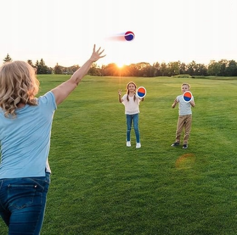 Catch ball Gra w piłkę na rzepy Zabawa dla Dzieci na dwór Paletki z rzepami