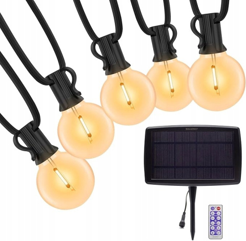 Girlanda Ogrodowa Solarna LED Łańcuch świetlny Zewnętrzny Wodooporność IP65 Girlanda Ogrodowa Solarna LED Łańcuch świetlny Zewnętrzny Wodooporność IP65
