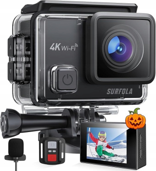 Kamera Sportowa 4K/30FPS 20MP Wodoodporna 40m WiFi + Pilot i Mikrofon