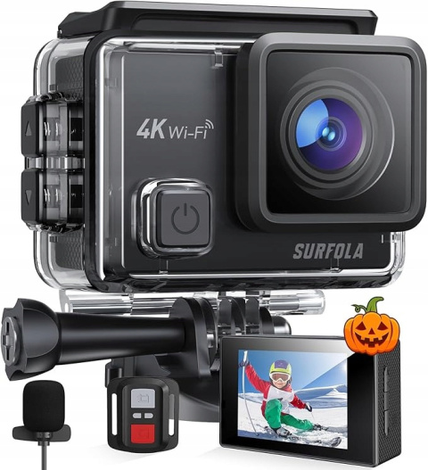 Kamera Sportowa 4K/30FPS 20MP Wodoodporna 40m WiFi + Pilot i Mikrofon