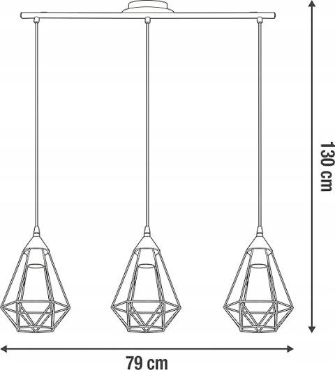 Lampa sufitowa INSPIRE wisząca Byron Czarna E27 Loftowa Industrialna