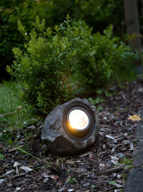 Lampa solarna EGLO kamień MOCNY LED czujnik DUŻA