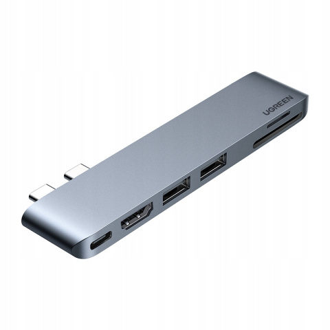 Adapter 6 w 2 UGREEN CM380 Hub USB-C dla MacBook A