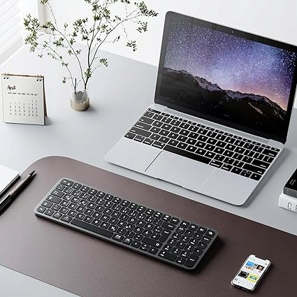 Bezprzewodowa Klawiatura z 3 kanałami Bluetooth iClever Niski Profil QWERTZ