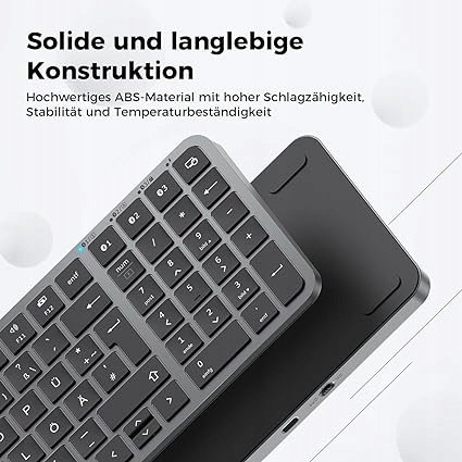 Bezprzewodowa Klawiatura z 3 kanałami Bluetooth iClever Niski Profil QWERTZ