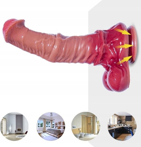 Realistyczne Dildo z Przyssawką 26cm Silikonowe