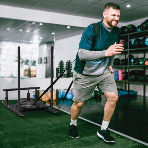 Sanki Sportowe do Treningu Siłowego Sanki Pchające Fitness do Ćwiczeń