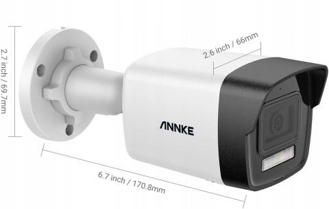 Kamera Zewnętrzna ANNKE 3K PoE Noktowizor H.265+ Wykrywanie Ruchu Mikrofon