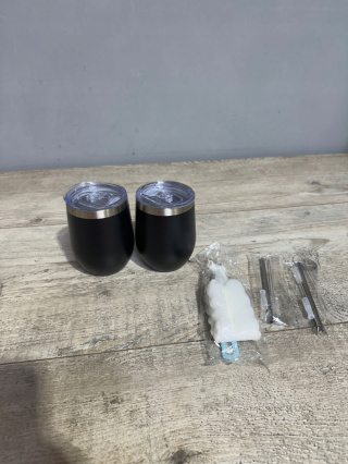 2x Kubek metal 340 ml wino ,kawa ,zimne napoje