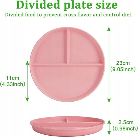 20 cm zestaw talerzy obiadowych, 4 sztuki, nietłukące się 20 cm zestaw talerzy obiadowych, 4 sztuki, nietłukące się